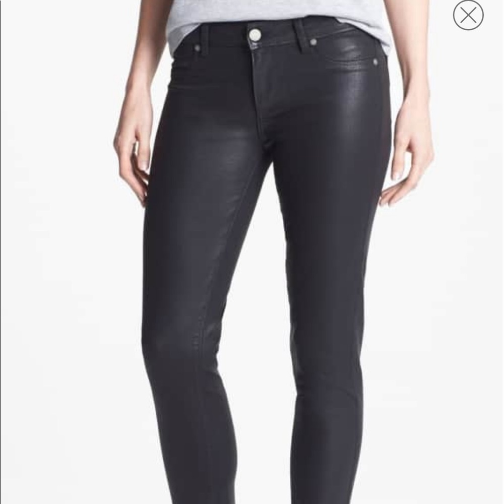 Paige Verdugo Ankle Coated Skinny Jeans NWOT